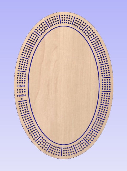 Oval Cribbage Board CNC FILES