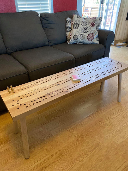 Big Cribbage Board with Rifle Shell Pegs
